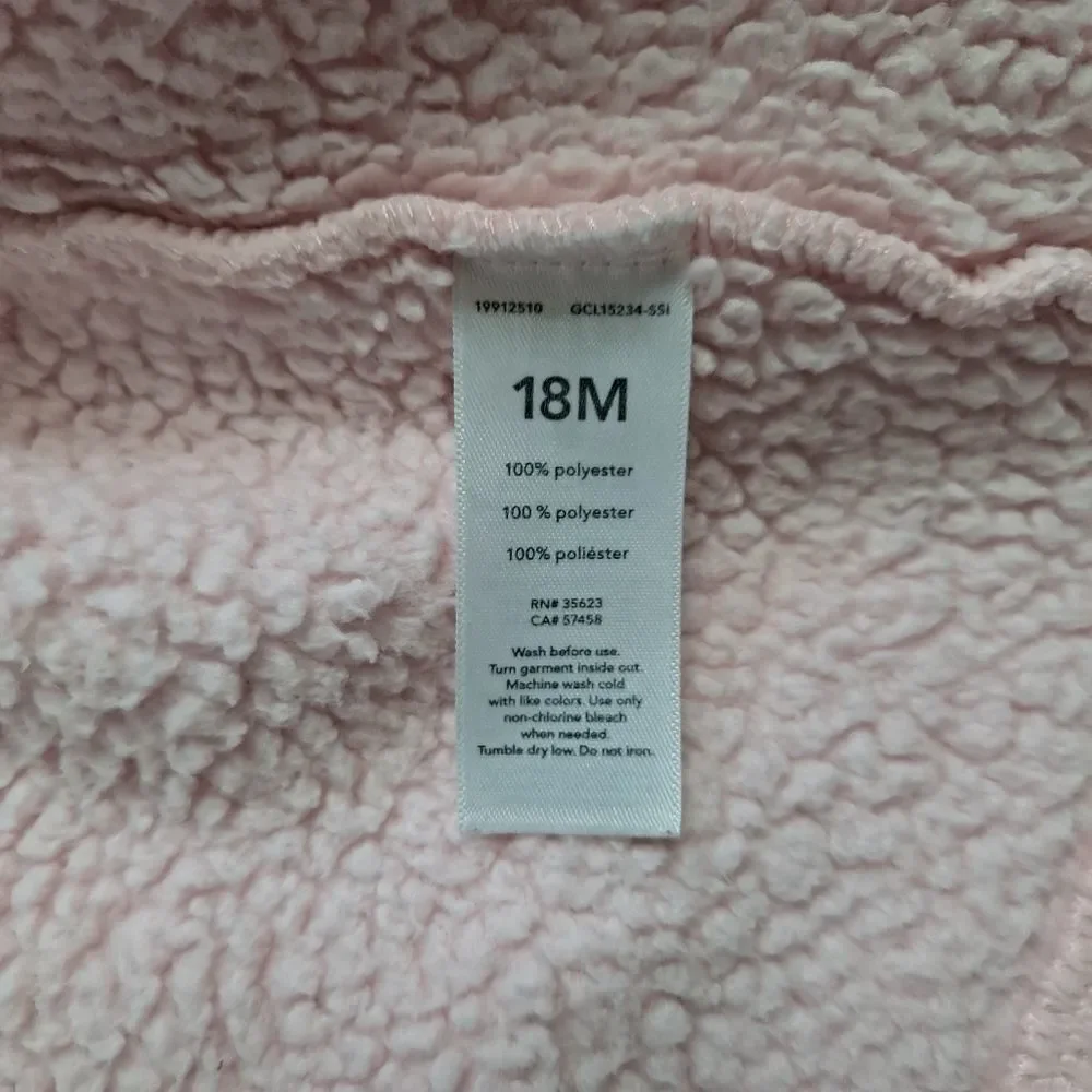 Carter's Hooded Fleece Jacket Pink 18 Month
